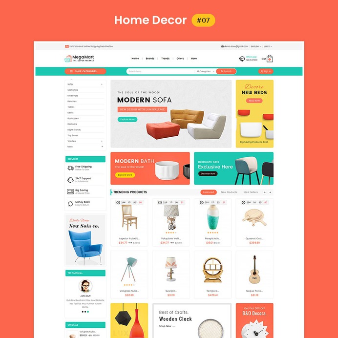 #Home #Decor #MegaMart - #MultiPurpose Store - #Prestashop #Responsive #Theme | #TemplateTrip #eCommerce #Website #Design #Template