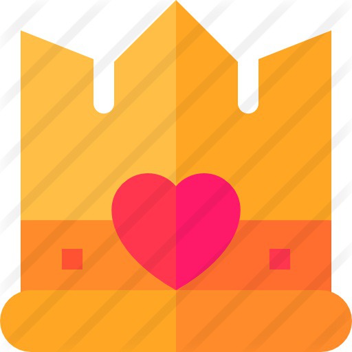 See more icon inspiration related to cultures, miscellaneous, chess piece, queen, hearts, king, royalty, crown, heart, love and shapes on Flaticon.