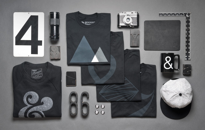 Ugmonk Black Series #clothing #knolling #monotone #ugmonk #black #ampersand #product #on #photography #layout