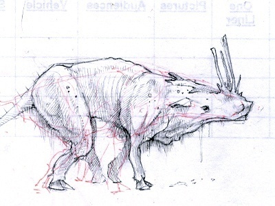 Horned Creature #fantasy #beast #illustration #magic #monster #character #sketch #creature