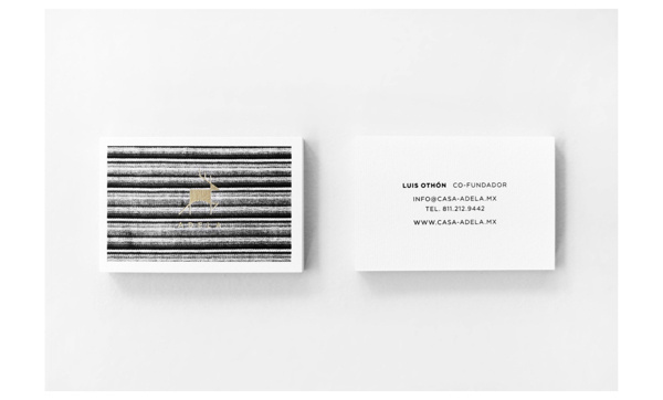 Adela on Behance #white #business #branding #stationary #card #mexico #black #adela