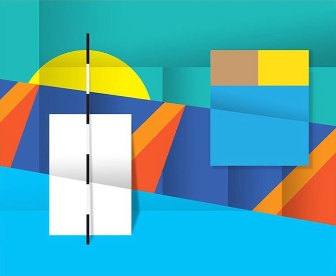bright, colors, design, abstract, pattern, collage, art, Ruben Fischer