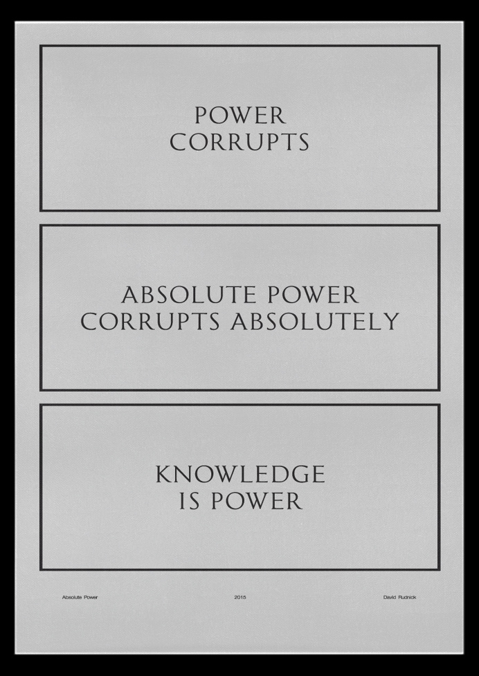 David Rudnick #power #signs #poster