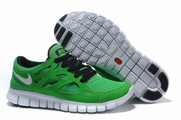 Nike Free Run 2 Green Black White-Mens #shoes