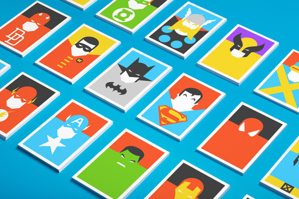 Re Vision — Postcards on Behance #pop #design #graphic #books #batman #culture #comic #superman