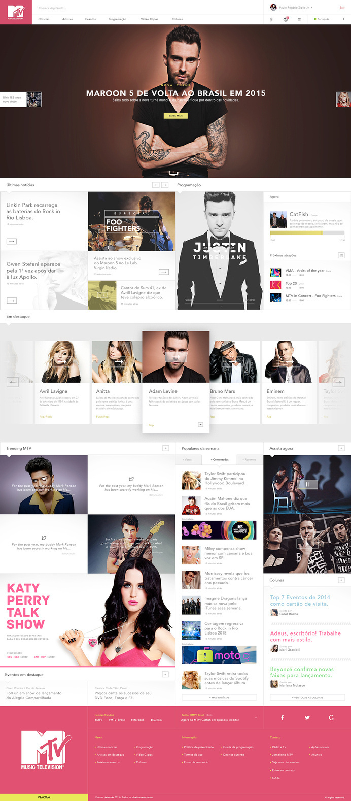 MTV – Redesign & Rethinking #web design #ui #ux #interface #mtv | Search by  Muzli