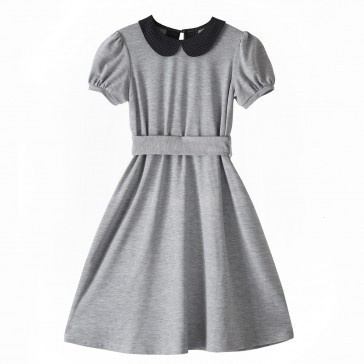SUKIENKA z kolnierzykiem | SHOWROOM #paris #collar #col #classic #claudine #fashion #dress #grey