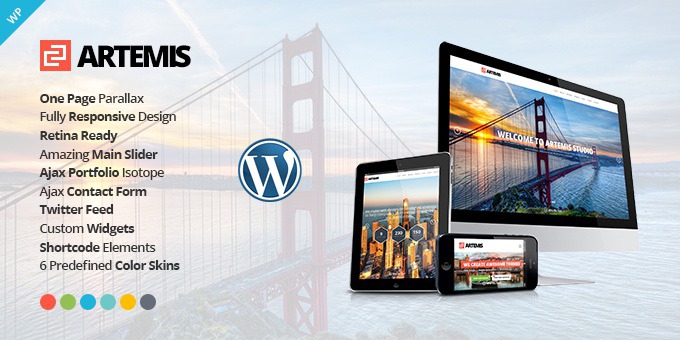Artemis Responsive One Page Parallax WordPress Theme