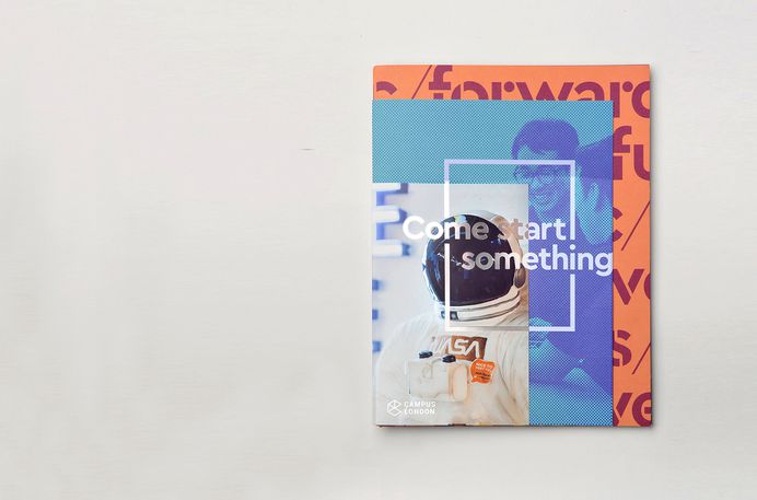 Brand identity and brochure design by MultiAdaptor for Google's co-working and event space concept Campus