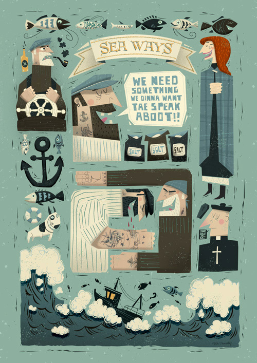 Sea Ways on Behance #inspiration #tattoo #sea #waves
