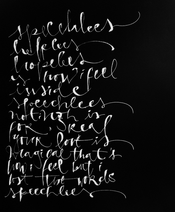 photo #calligraphy #fer #cozzi #speechless #type