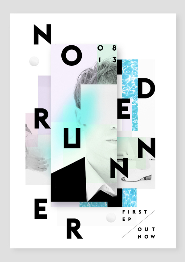 Node Runner Poster by Alain Vonck #graphic design #typography #poster #gig poster #artist poster