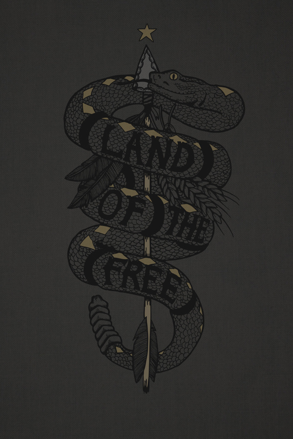 Land of the free #Snake #Illustration