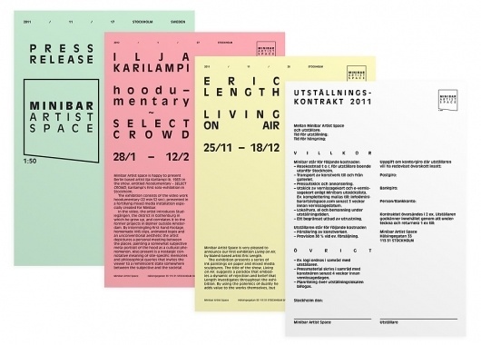 Minibar Artist Space < New : Martin Martonen #identity #stationary