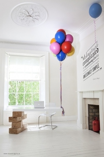 We Think « Boys and Girls #dublin #agency #design #simple #balloon #boysandgirls #desk #awesome
