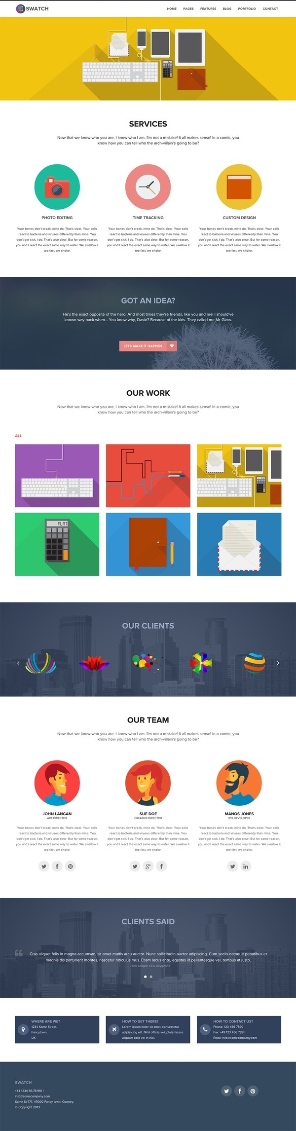 Swatch Flat Responsive Multi Purpose WP Theme #illustration #flat #ui