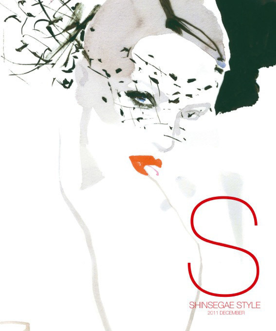 shinsegae style dec 2011 downton #fashion #illustration #david #downton