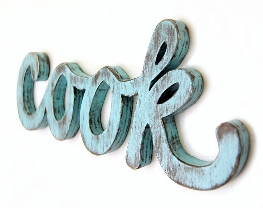OldNewAgain #inspiration #oldnewagain #turquoise #wood #cook #art #decoration #typography