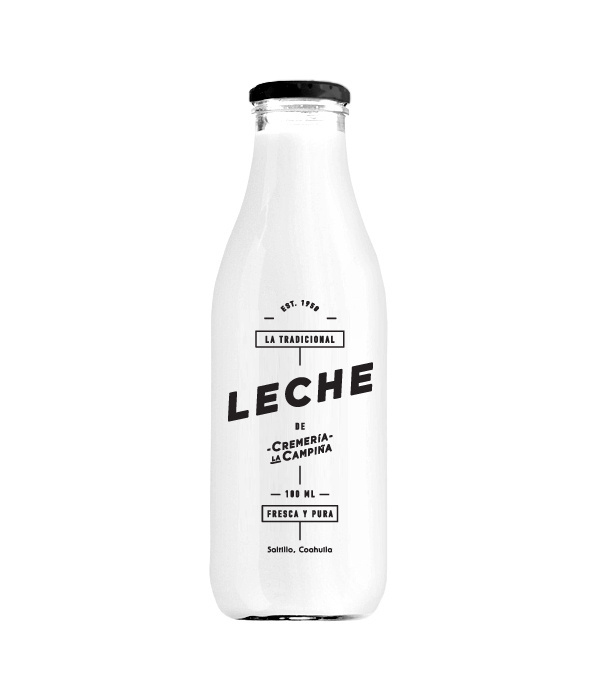 CREMERÍA LA CAMPIÑA on Branding Served #packaging #lait #minimal