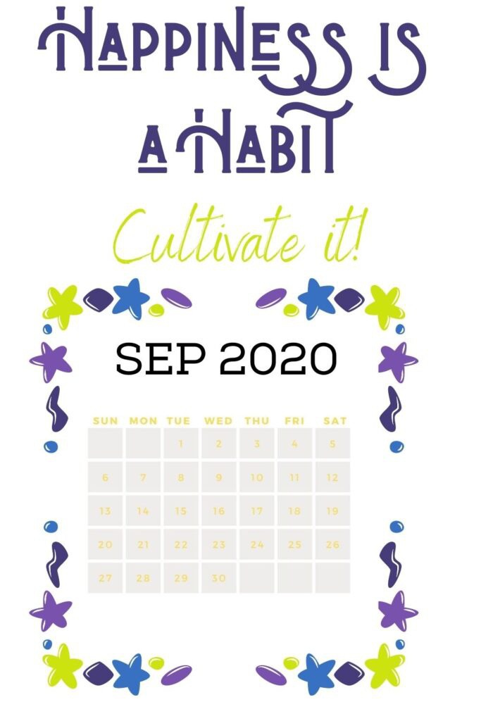 Inspirational September 2020 Calendar
