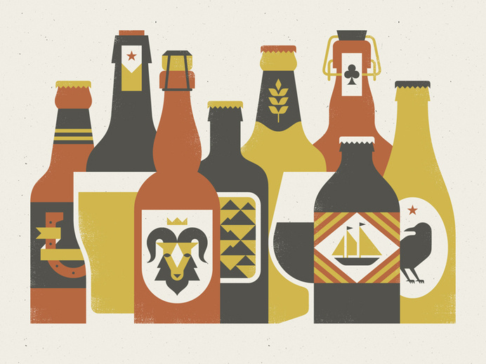 Beer_print #beer #illustration #bottle