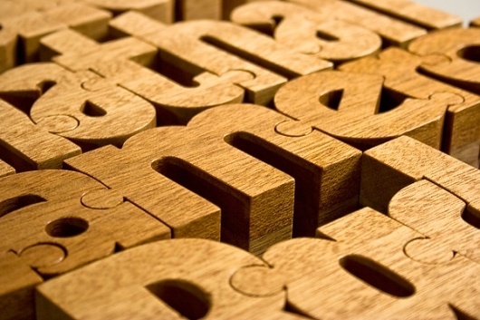 tumblr_m0sjzgCOTZ1qigdxno1_1280.jpg (600×400) #type #puzzle #wood #typography