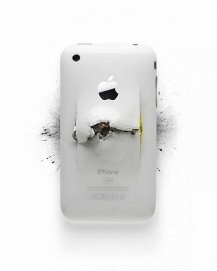 Destroyed Apple Products by Michael Tompert & Paul Fairchild | 123 Inspiration #tompert #destroyed #apple #michael