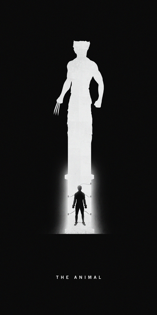 Superheroes Past/Present Series Khoa Ho #white #black #wolverine #poster #and