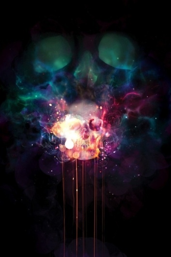 WITH LOVE, FROM JESS #computer #skull #colour #generated