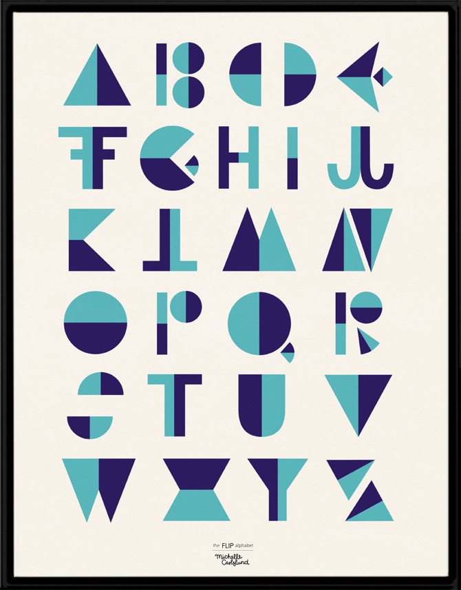 #nordic #design #graphic #illustration #danish #letters #simple #nordicliving #living #interior #kids #room #poster #alphabet #flip #blue