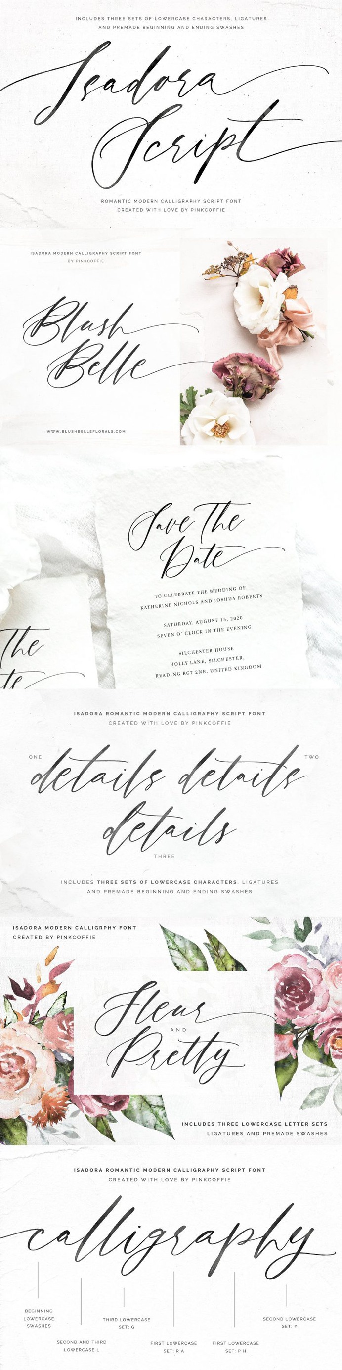 Isadora I Modern Calligraphy Script