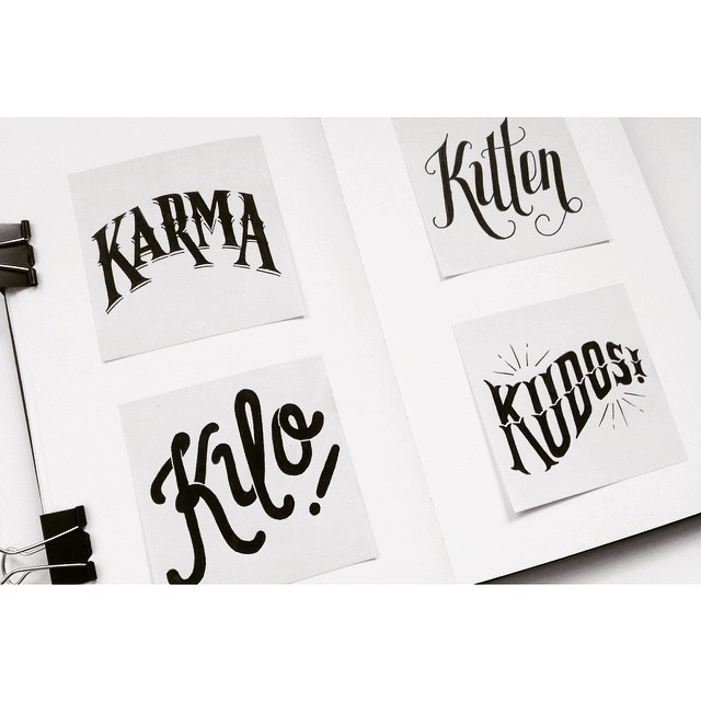 Doodles. Pen on sticky notes. #kallos #handlettering #lettering #typography