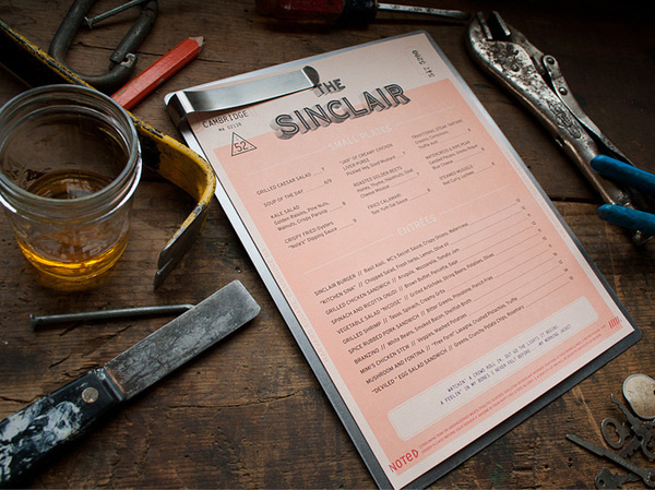 The Sinclair Lunch Menu #identity #sinclair