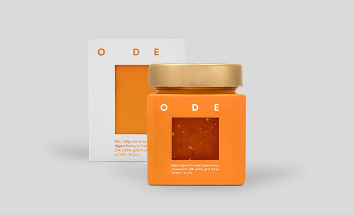 ODE Fine Foods, a new range of premium Greek food products, commissioned Alexandros Gavrilakis to design their entire visual identity system. The name 'ODE' refers to a type of lyrical stanza, and the rest of the brand identity takes inspiration from poetry and great works of art. For more of the most beautiful designs visit mindsparklemag.com