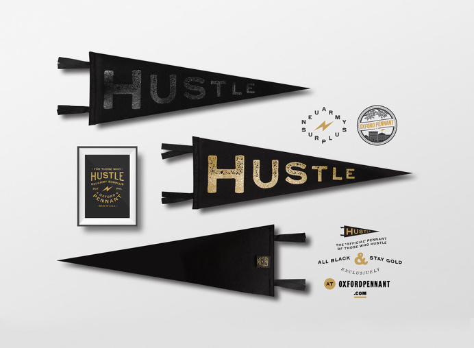 typography, pennant