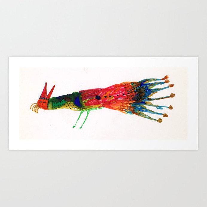 Looking like a peacock II Art Print