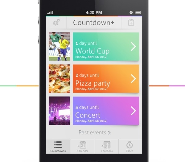 Countdown+ on the Behance Network #user #interface #ui #iphone #gui