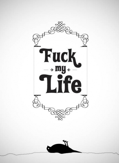 type & lettering on the Behance Network #fuck #death #life #bird