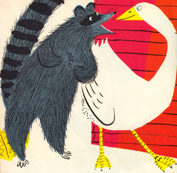 Petunia, I Love You: A Forgotten 1965 Children's Book Treasure | Brain Pickings #friendship #goose #raccoon #illustration