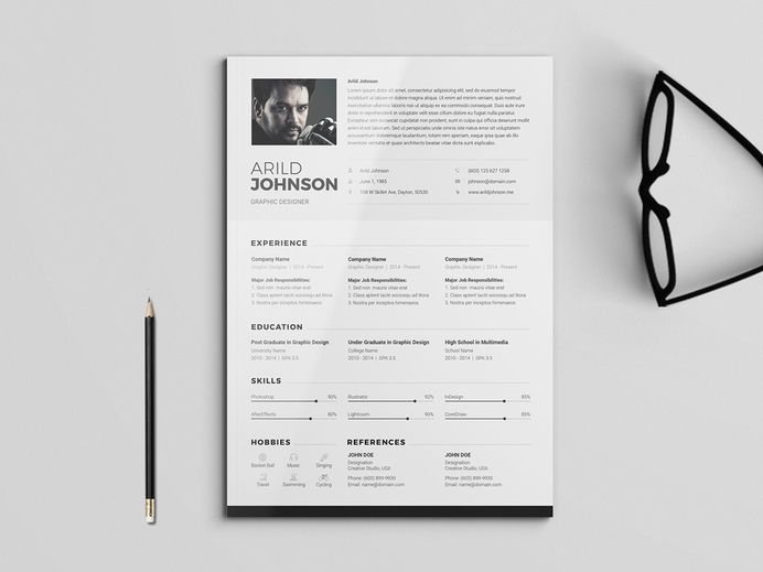Arild Resume - Free clean and modern CV/Resume Template for Any Job