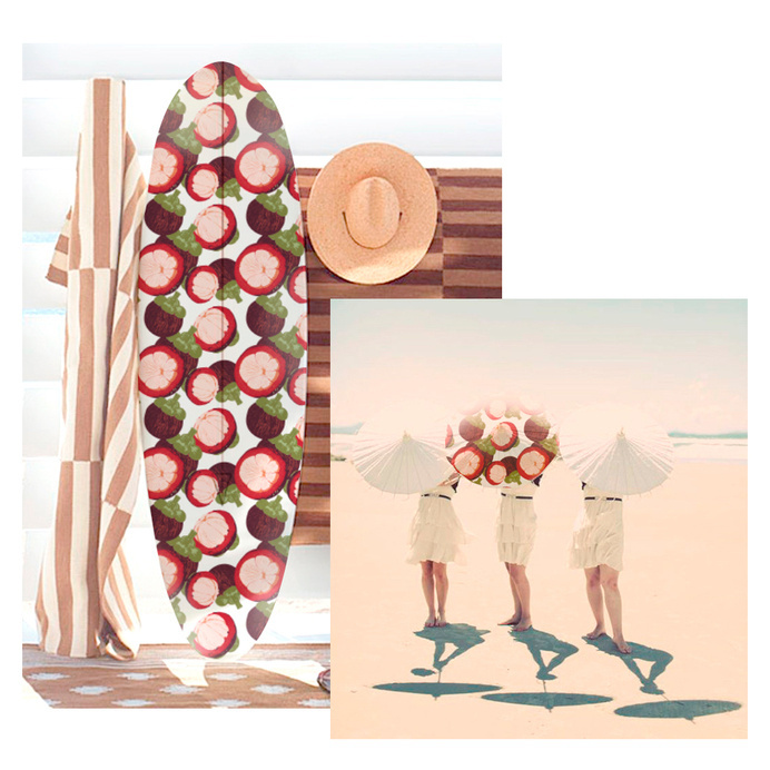 Fruit Pattern. Mangosteen #pattern #exotic #surf #umbrella #summer #beach #fruit