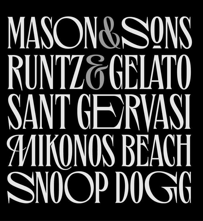 Bourbon St, a brand new packaging typeface by Andrei Robu for www.typeverything.com