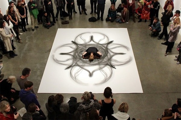 Physical Movement Translated into Symetrical Drawings 7 #performance #art