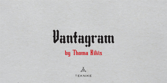 Vantagram (font) typeface designed by Thoma Kikis. Teknike.com - #vantagram #typeface #font #kikis #teknike