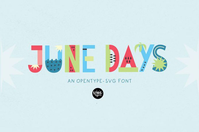 JUNE DAYS OpenType-SVG Color Font