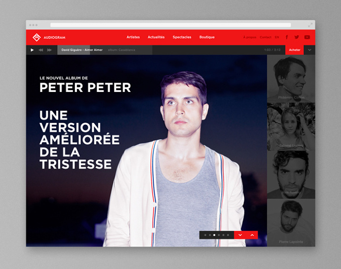 Audiogram by Philippe Gauthier and DeuxHuitHuit #website #web