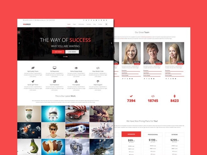 Margo – Free Bootstrap Template for Startup