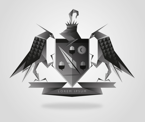 Crest #illustrator #of #geometric #crest #shield #arms #coat #facet