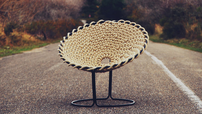 A Chair Inspired by Knotting Techniques Used on Ships #chair