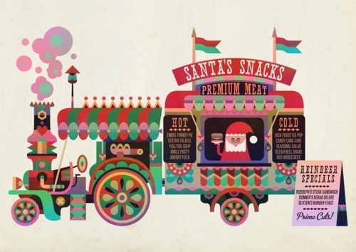 supersonic electronic / art #santa #lyon #matt #christmas #illustration #xmas #cartoon